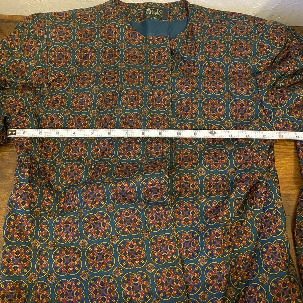 Vintage Alcott & Andrews jacquard jacket Size Small - Picture 7 of 7